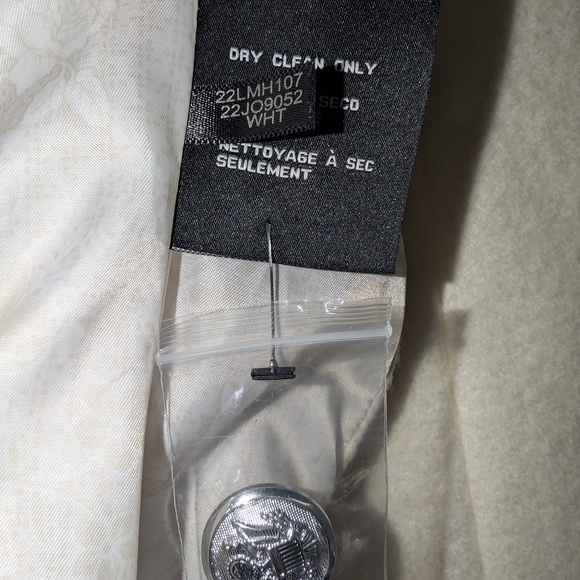 GUESS Women's Cream Double-Breasted Coat - Picture 6 of 7